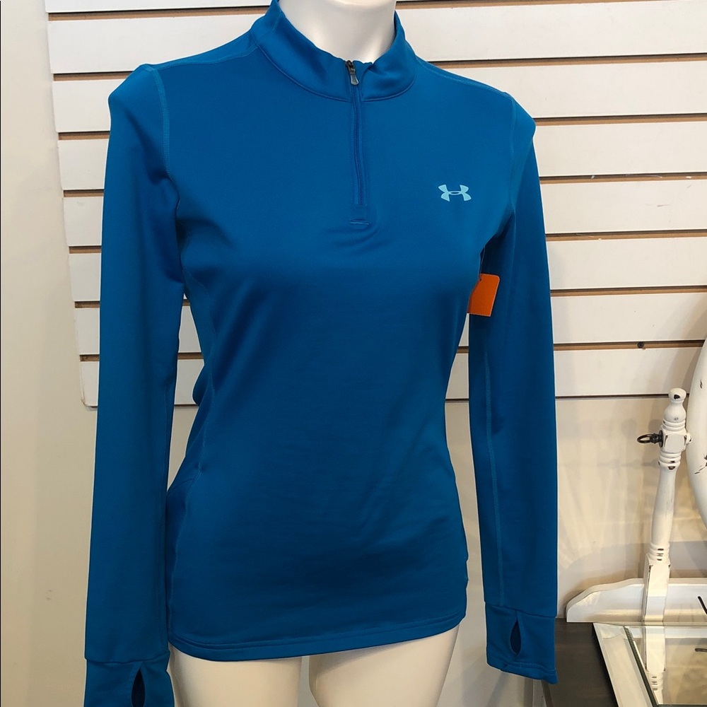 Under Armour Women's Vibrant Blue Quarter-Zip Long Sleeve Top